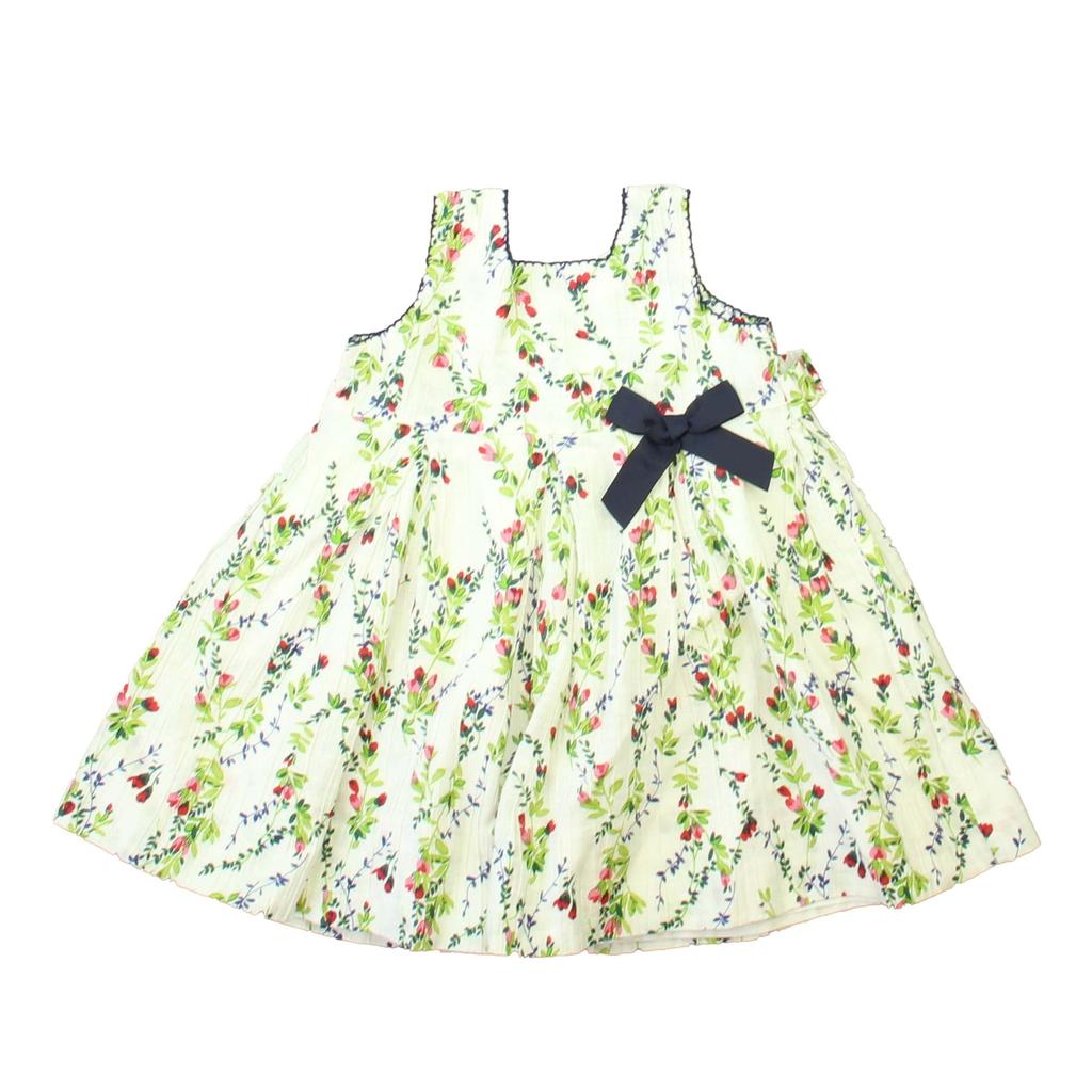 Sarah Louise Girls Ivory | Green | Pink Sun Dress