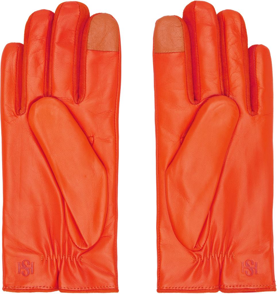 Handsome Stockholm SSENSE Exclusive Orange Essentials Gloves