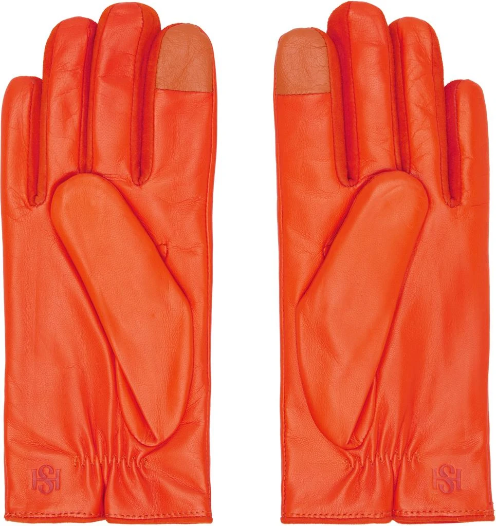 Handsome Stockholm SSENSE Exclusive Orange Essentials Gloves 2