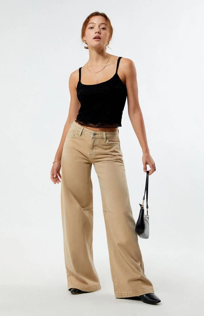 Beige Knee Dart Baggy Barrel Jeans – On Sale Now with Up to 70