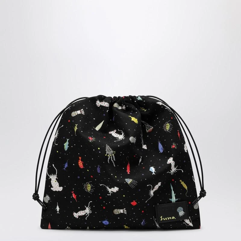 Loewe Deep Sea black canvas drawstring pouch 1