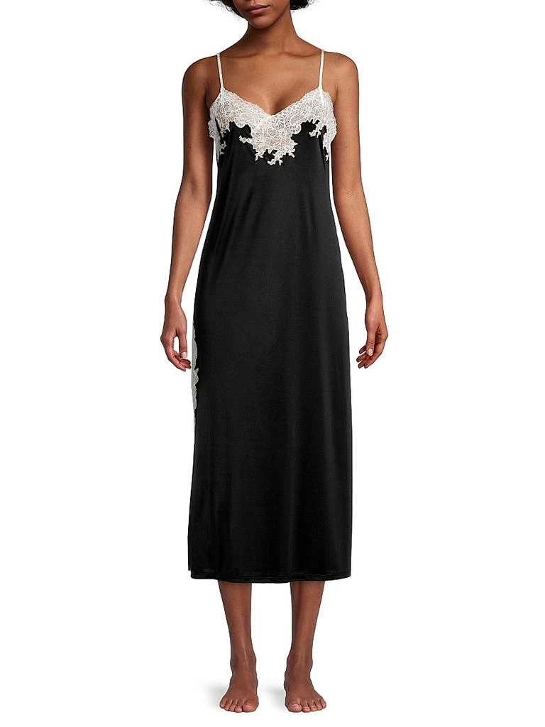 Natori Contrast Lace-Trim Nightdress 3