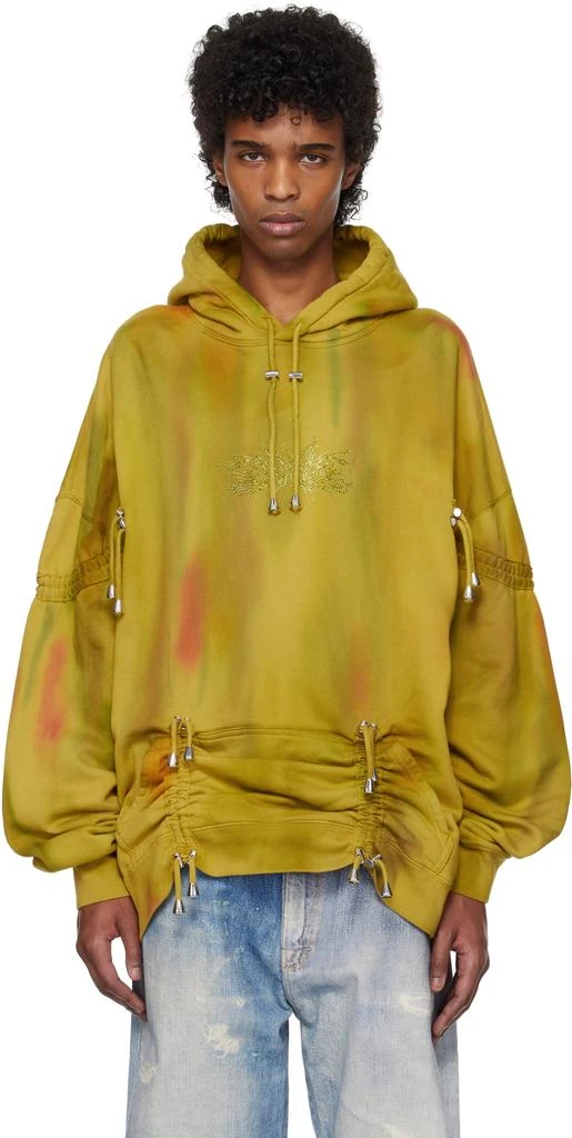 Collina Strada Yellow Rhinestone Hoodie 1
