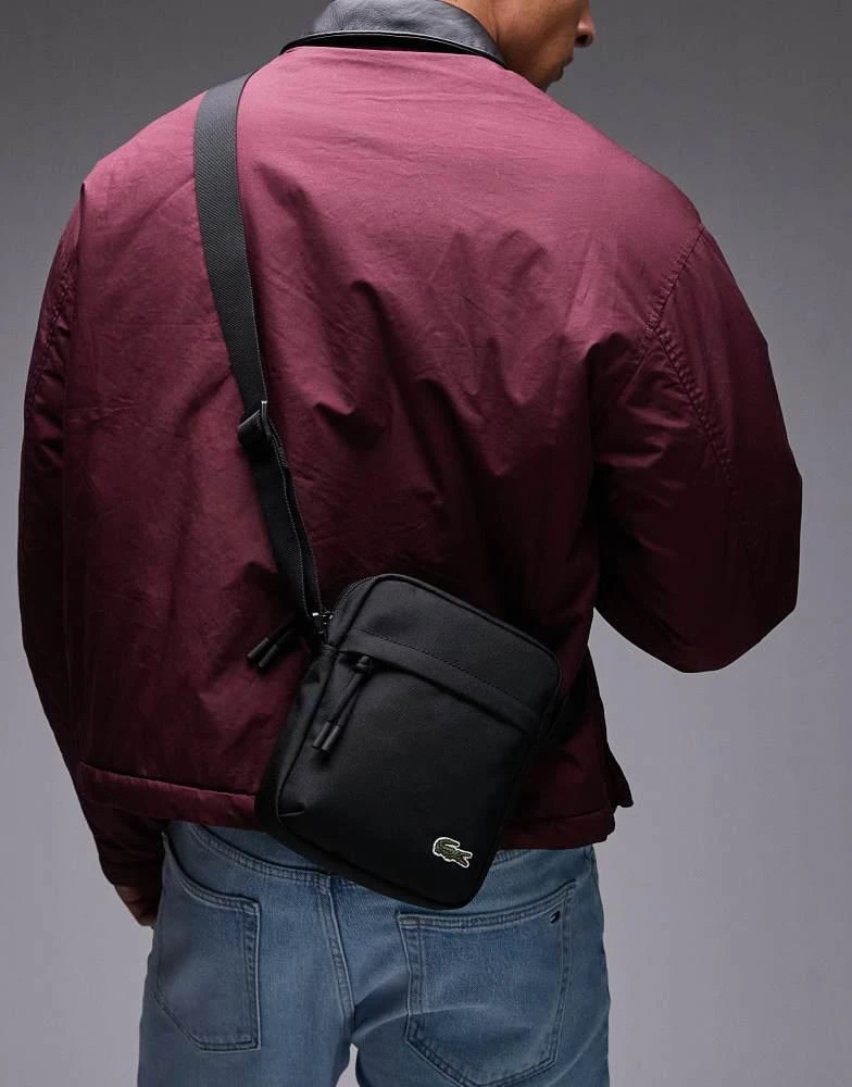 Lacoste Lacoste crossbody reporter bag in black 2