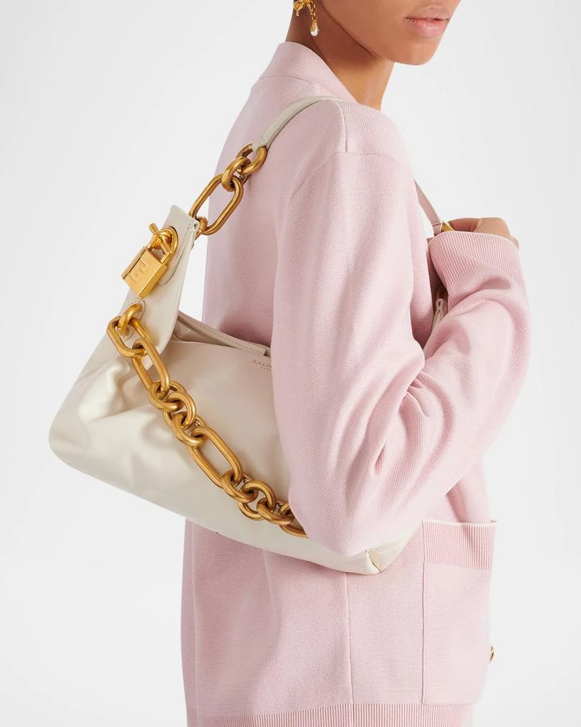 Balmain Sync Medium Chain Shoulder Bag in Calfskin 2