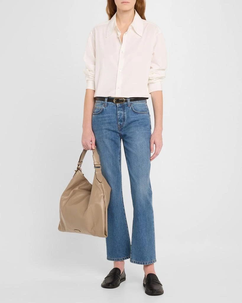 Jimmy Choo Zip Leather Hobo Bag 7