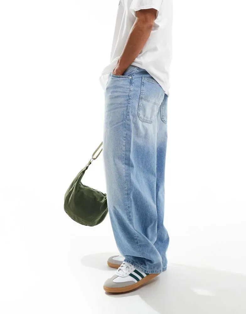 Pull&bear skater fit jean in light blue – On Sale Now with Up to 