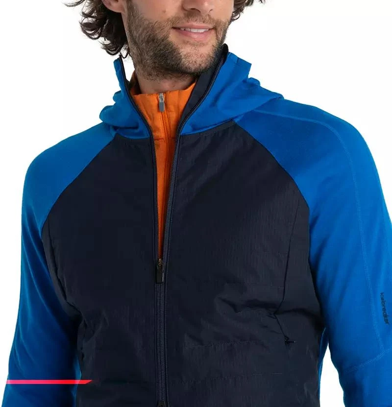 Icebreaker icebreaker Men's Merino Quantum Hybrid Long Sleeve Full Zip Hoodie 5
