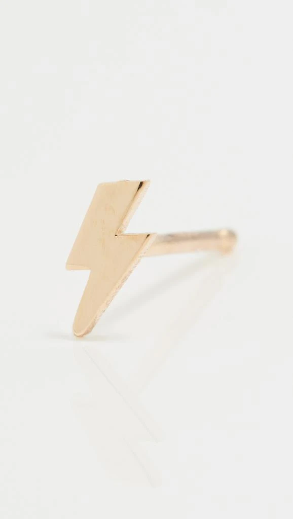 Zoe Chicco 14k Single Itty Bitty Lightning Bolt Stud Earring 3