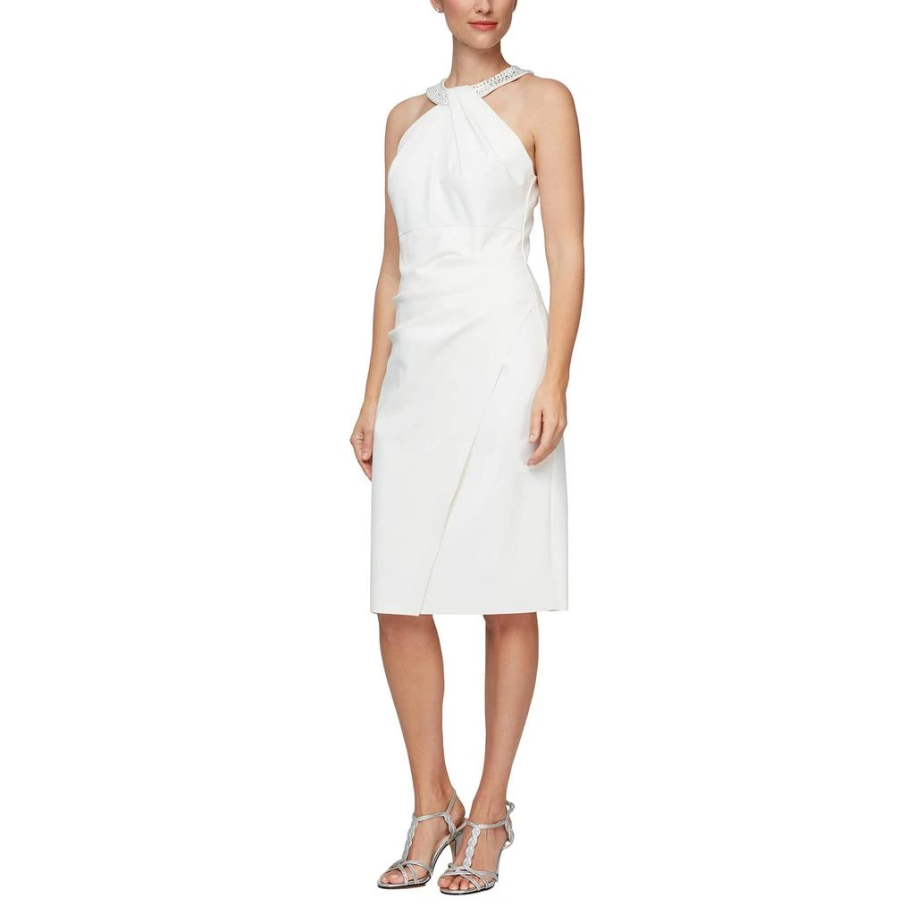 Alex Evenings Short Slimming Dress with Keyhole Cut Out Halter Neckline 1