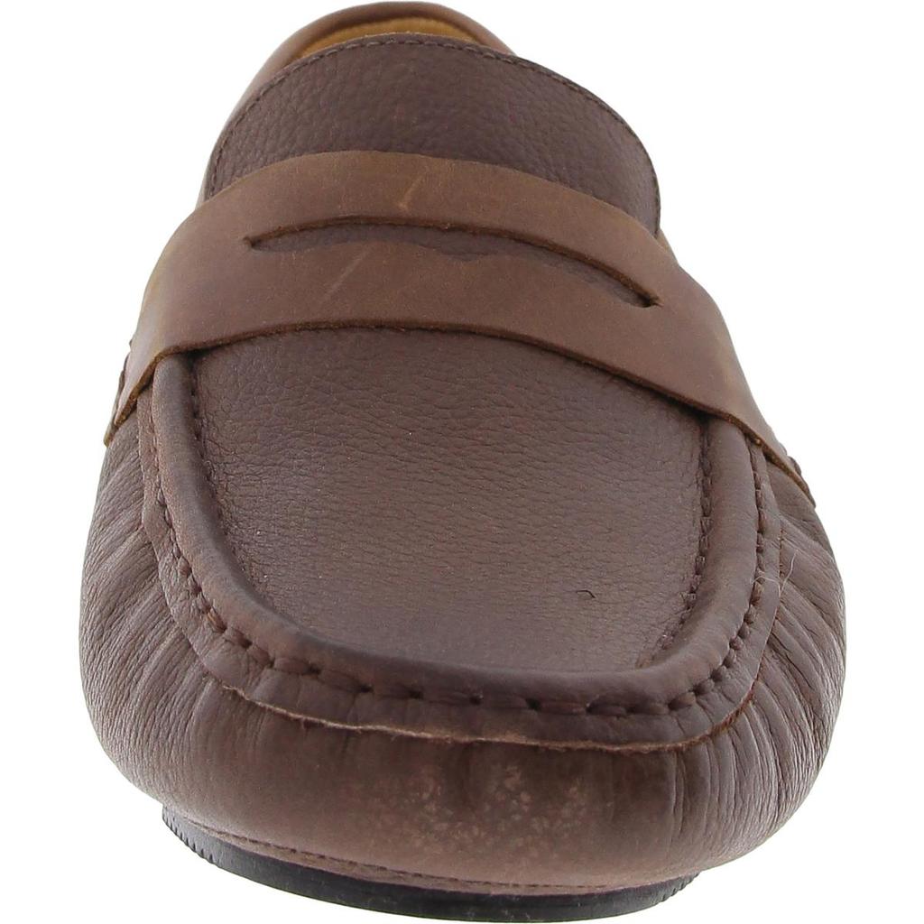 Massimo Matteo Womens Padded Insole Leather Loafers