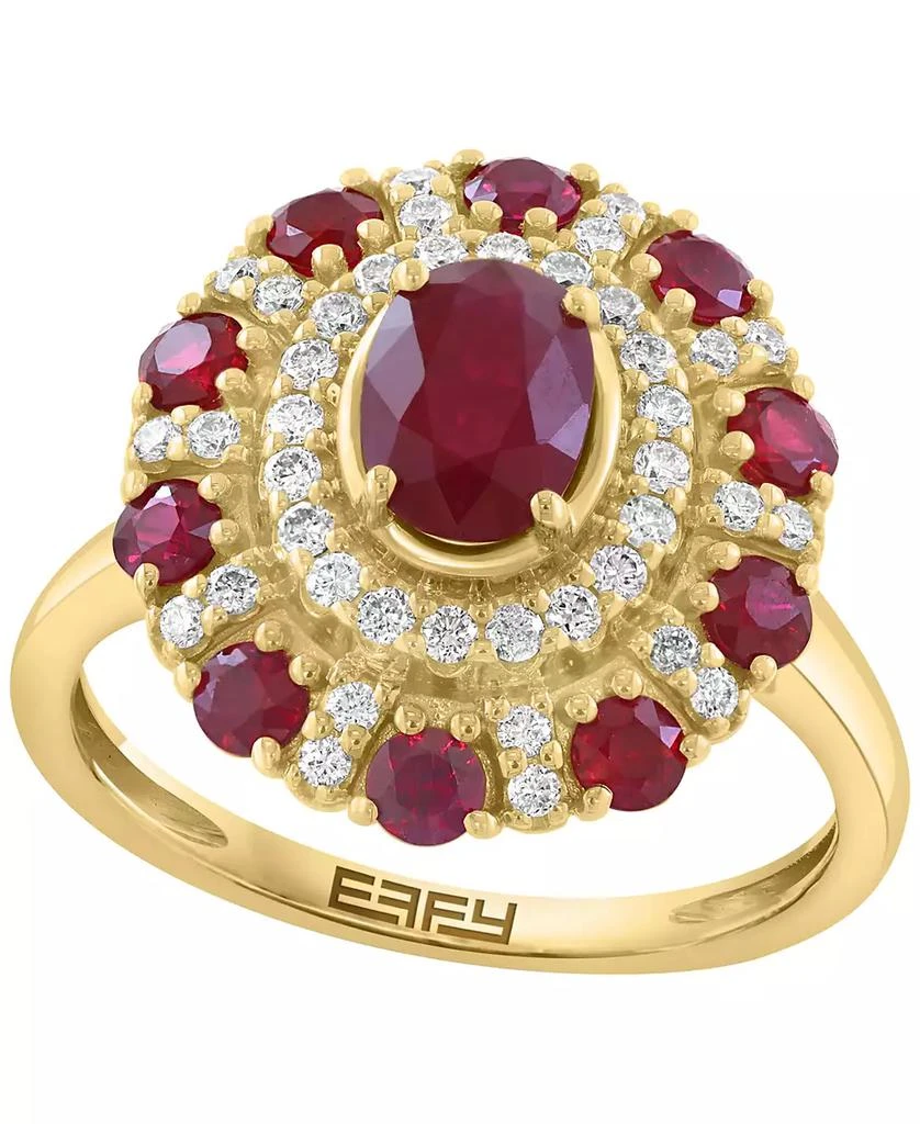 Effy Ruby (1-5/8 ct. t.w.)
Diamond (1/3 ct. t.w.) Ring in 14k Rose Gold