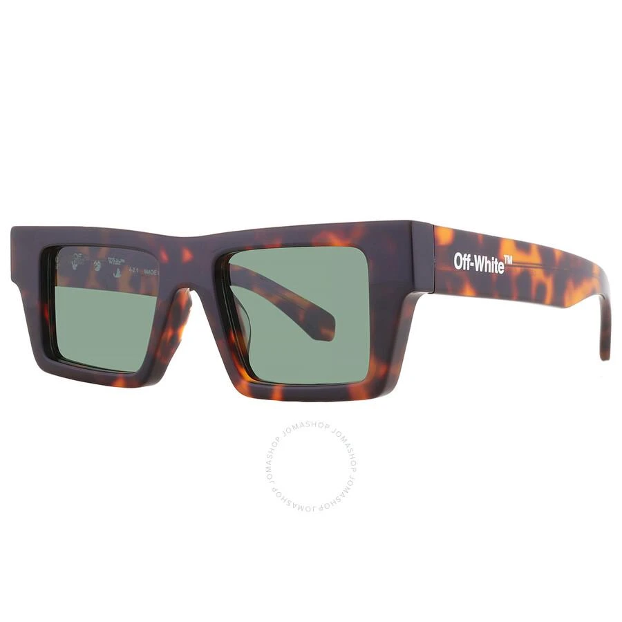 Off-White Nassau Dark Green Browline Unisex Sunglasses OERI028 6055 51 2