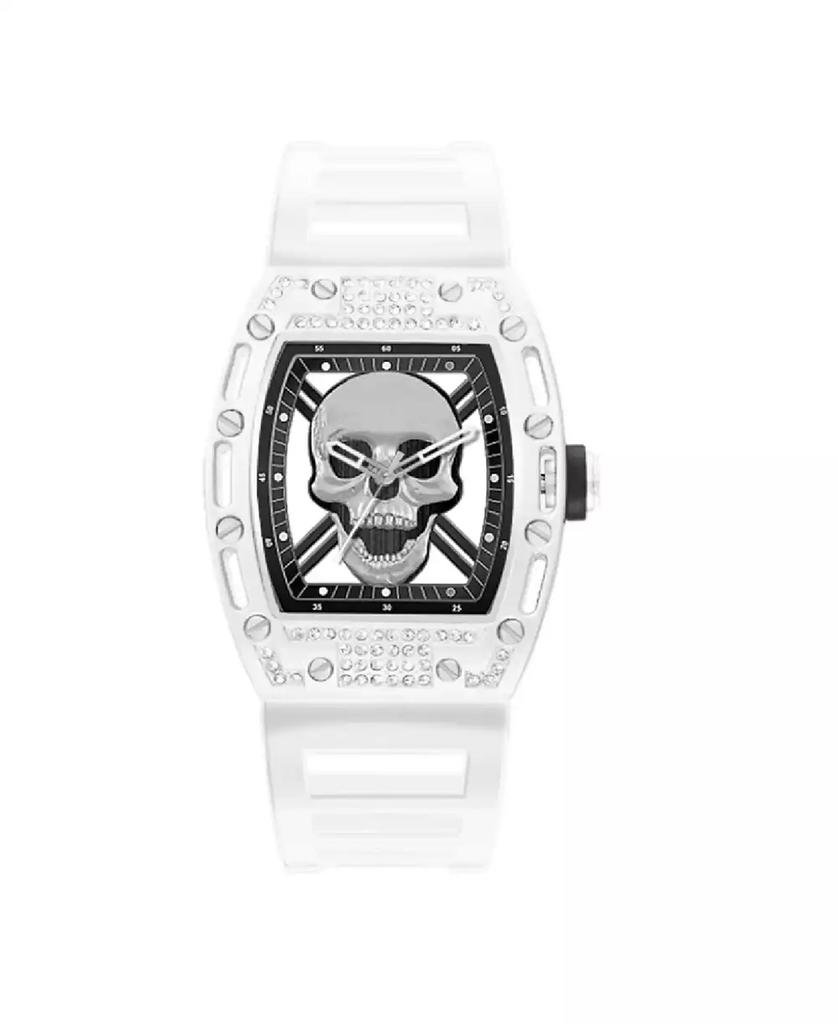Ed Hardy Men's Matte White Plastic Strap Watch