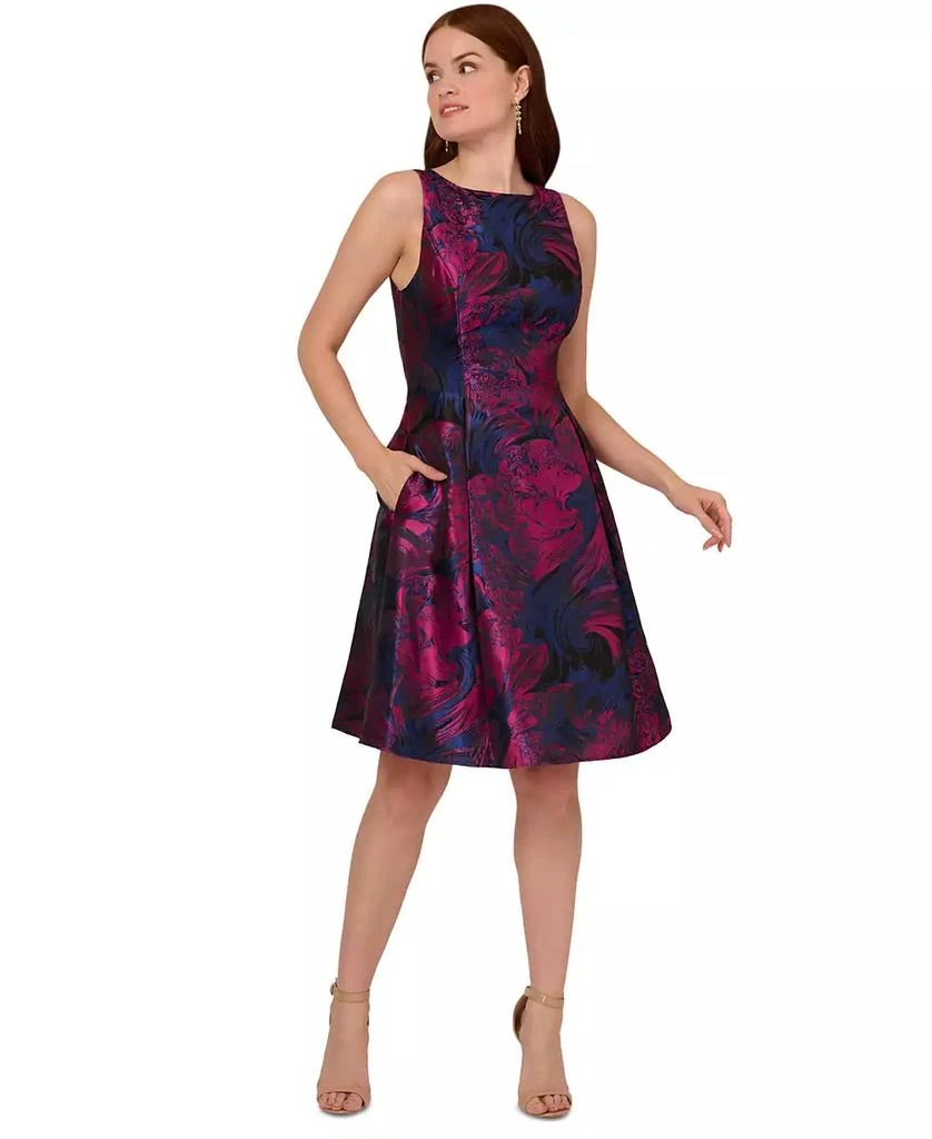 Women's Floral-Jacquard Sleeveless Fit & Flare Dress  On Sale Now with Up  to 51% Off | Discover Exclusive Deals & Savings at BeyondStyle  Authentic Adrianna  Papell dress|women's fashion|dresses with Limited-Time