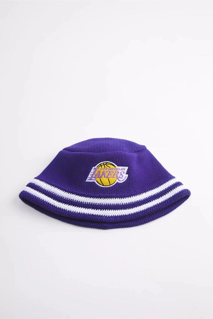 Mitchell & Ness Mitchell & Ness Los Angeles Lakers NBA Knucket Knit Bucket Hat 1