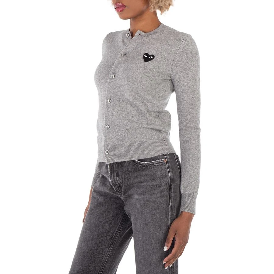 Comme des Garcons Black Heart Logo Cardigan In Grey 2