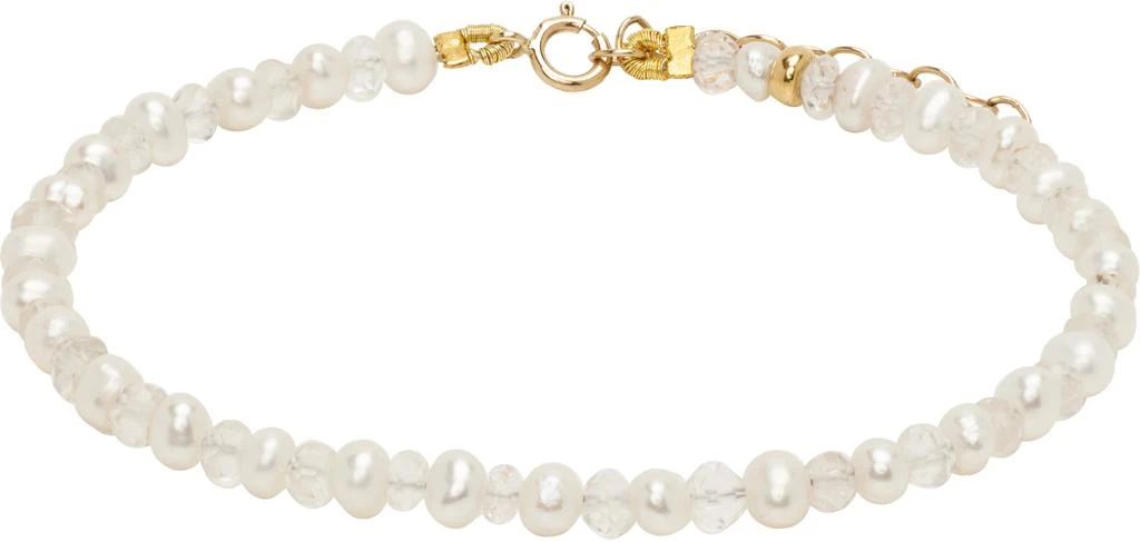 Jia Jia White Birthstone April Crystal Pearl Bracelet 1