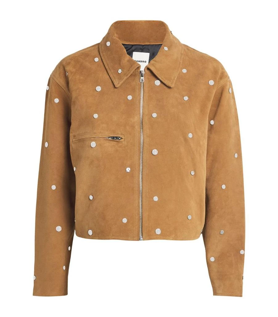 Sandro Studded Leather Jacket 1