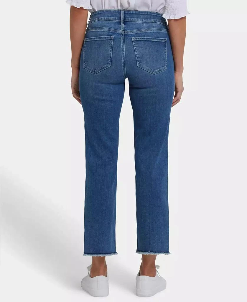 NYDJ Women's Marilyn Straight Ankle Frayed Hem Jeans 2