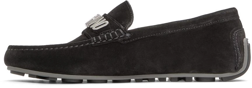 Moschino Black Lettering Logo Driver Loafers 3