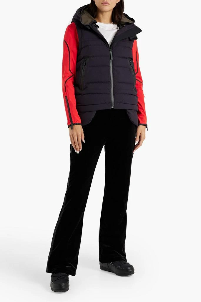 TEMPLA Convertible quilted shell and jersey hooded down ski jacket 2