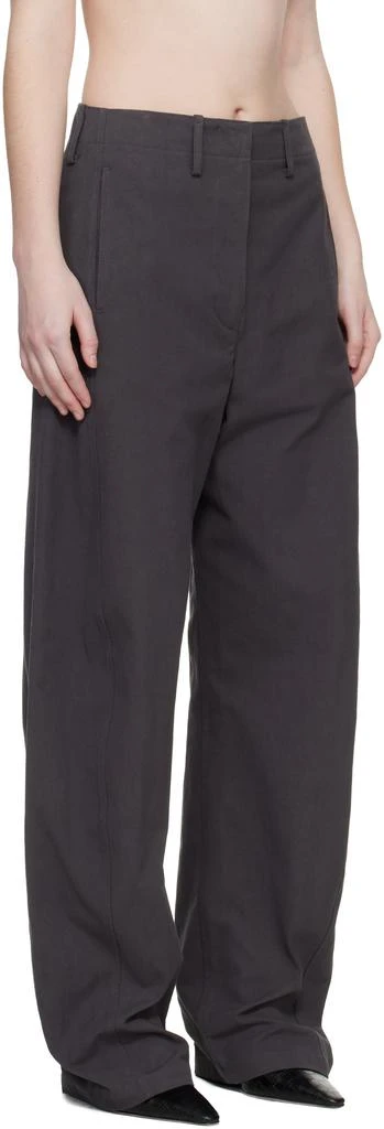 Magda Butrym Gray Wide-Leg Cotton Trousers 2