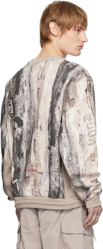 RCOS Off-White & Taupe 'RC Outdoor Supply' Logo Embroidered Sweatshirt 3