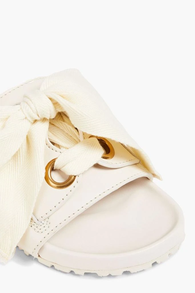 Zimmermann Bow-embellished leather slides 4