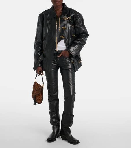 Isabel Marant Cyerra low-rise leather pants 2