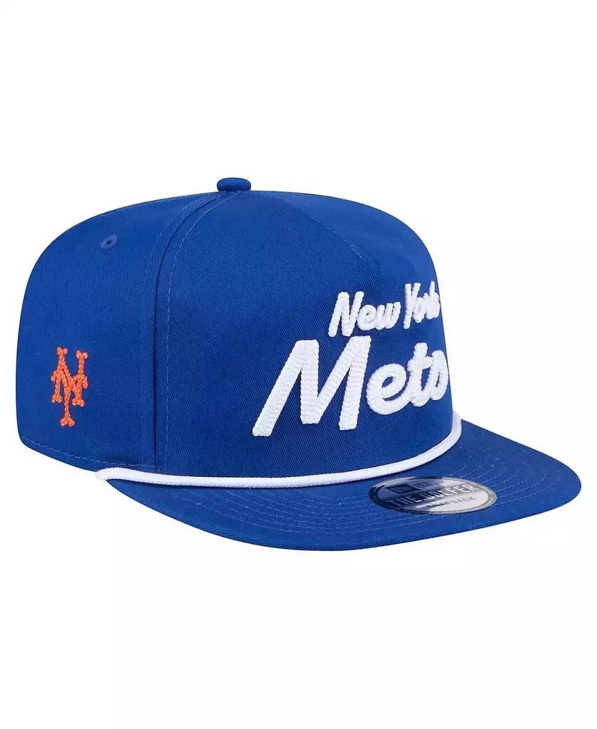 New Era Men's Royal New York Mets Team Text Golfer Snapback Hat 1