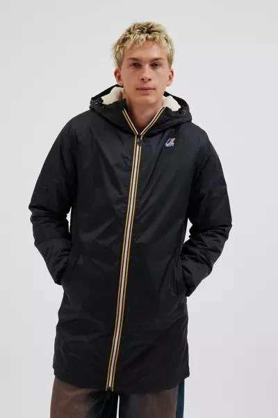 K-Way K-Way Eiffel Orsetto Fleece Lined Hooded Windbreaker Jacket 2