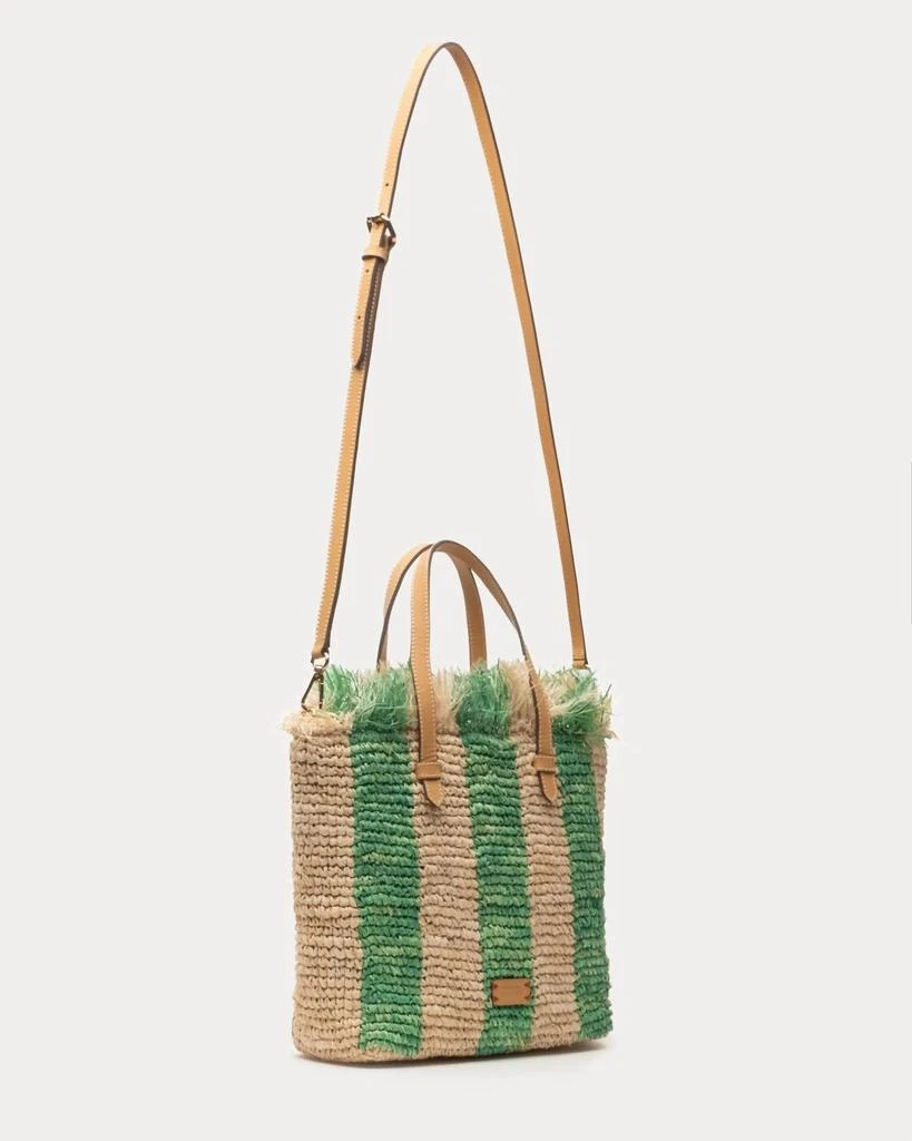Frances Valentine Frances Valentine - Women's Alfie Fringe Raffia Tote Bag With Leather Handle 3