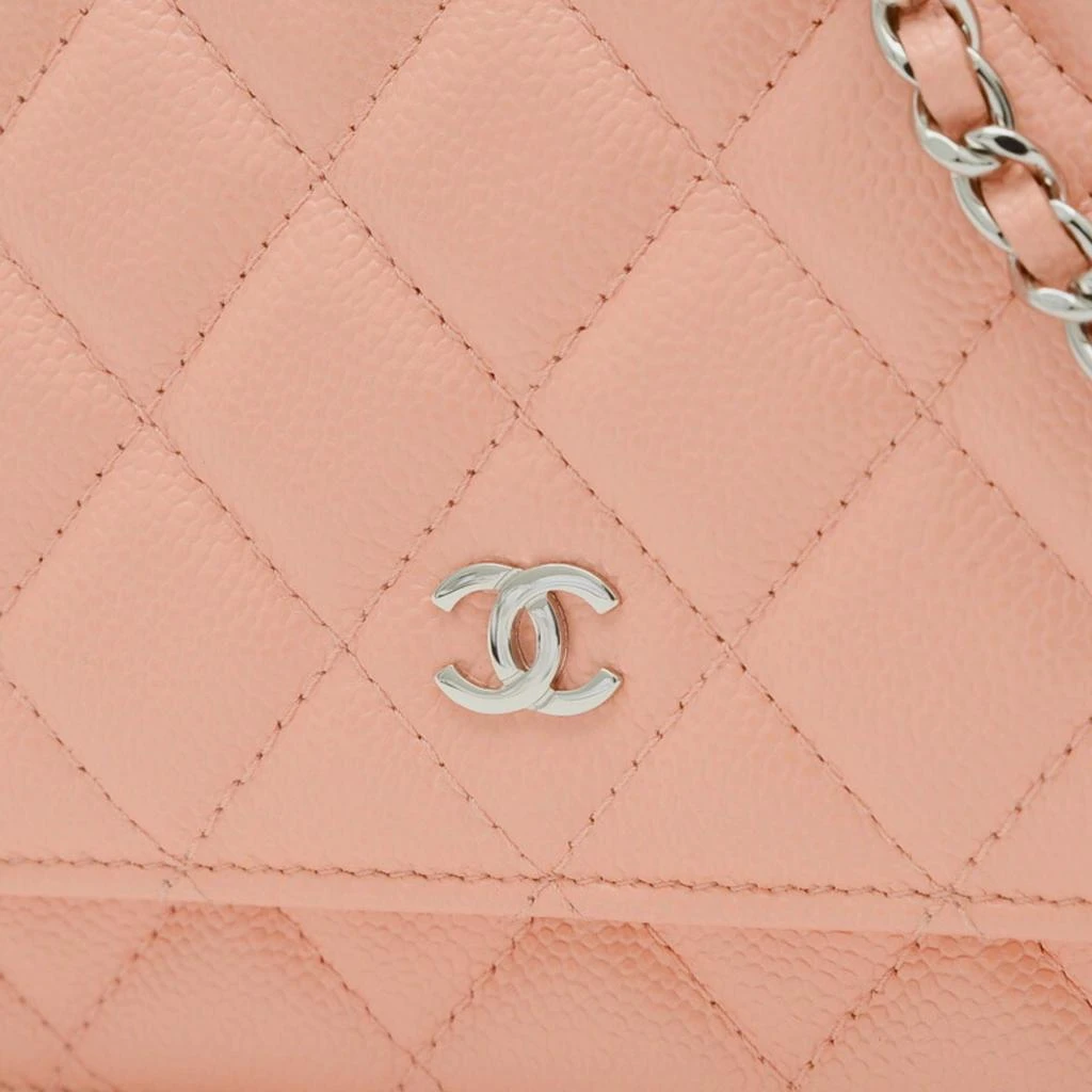 Chanel Chanel Salmon Pink Caviar LeatherClassic Wallet on Chain 3