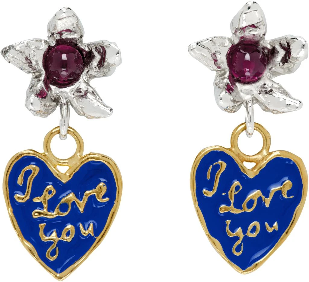 CHOPOVA LOWENA Silver Lovers Drop Earrings 1