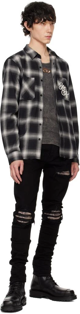 AMIRI Black 'Amiri Swirl' Flannel Shirt 4