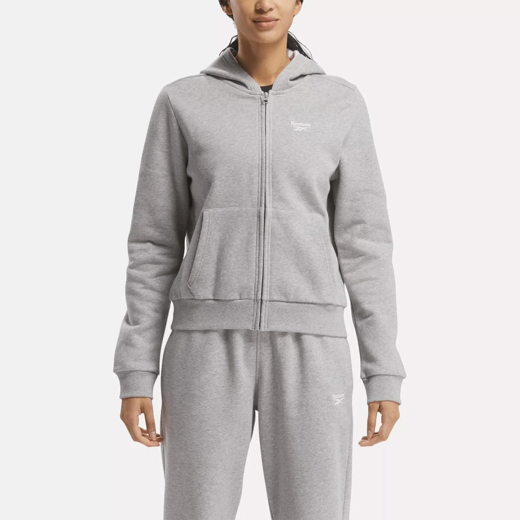 Reebok Women's Reebok Identity Small Logo Fleece Full-Zip Hoodie 1