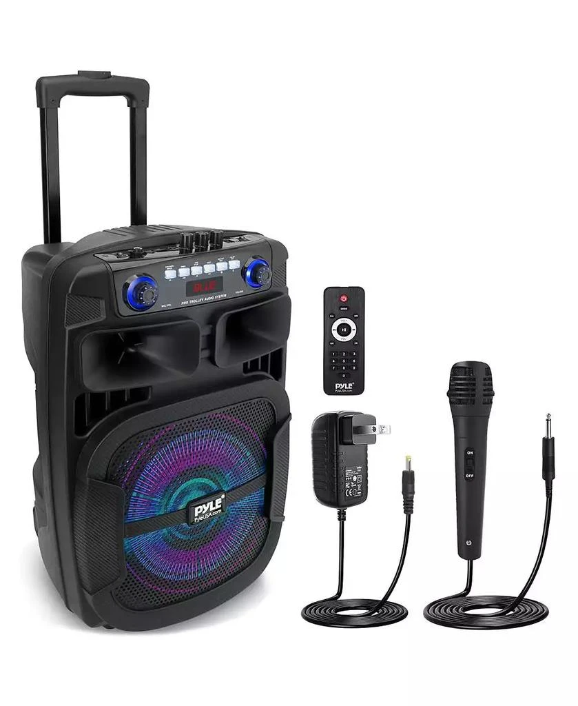 Pyle 12 Bluetooth Portable PA Speaker with Wired Microphone, Party Lights, MP3/USB/FM Radio
Rechargeable Battery
