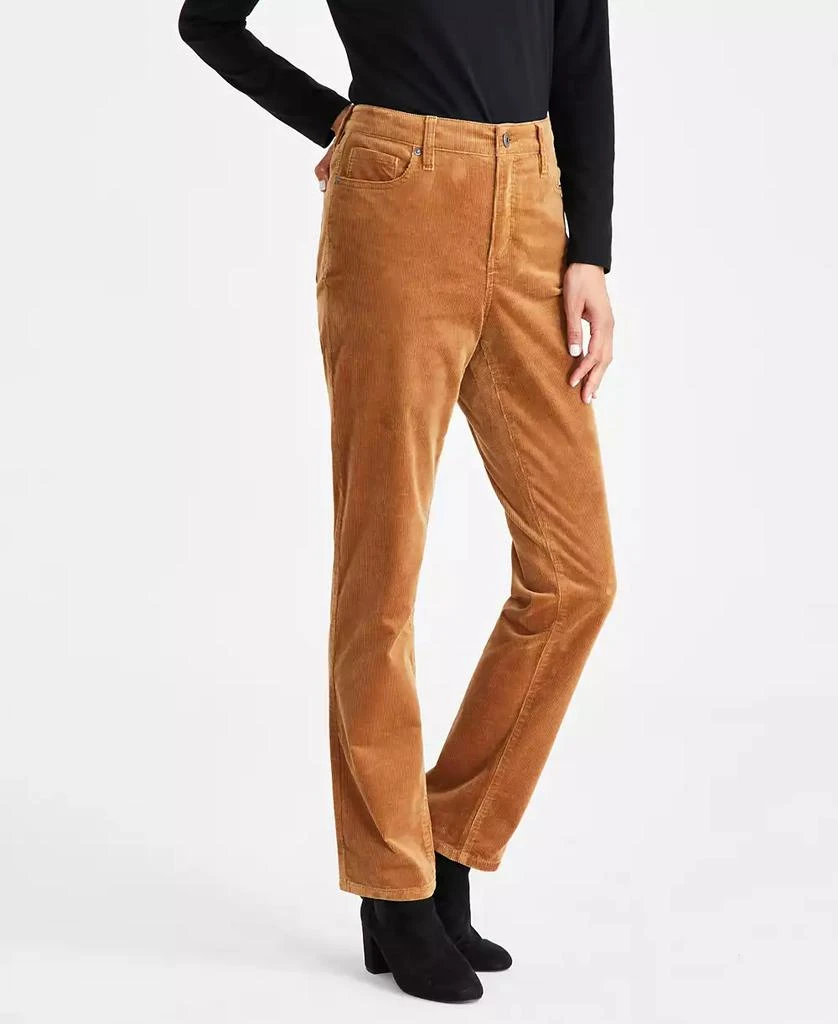 Style & Co Women's High-Rise Straight-Leg Corduroy Pants, Created for Macy's 1