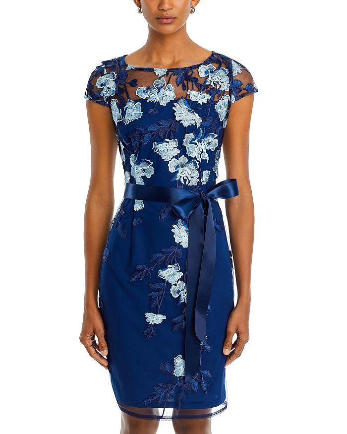 Adrianna Papell Embroidered Sheath Dress 7
