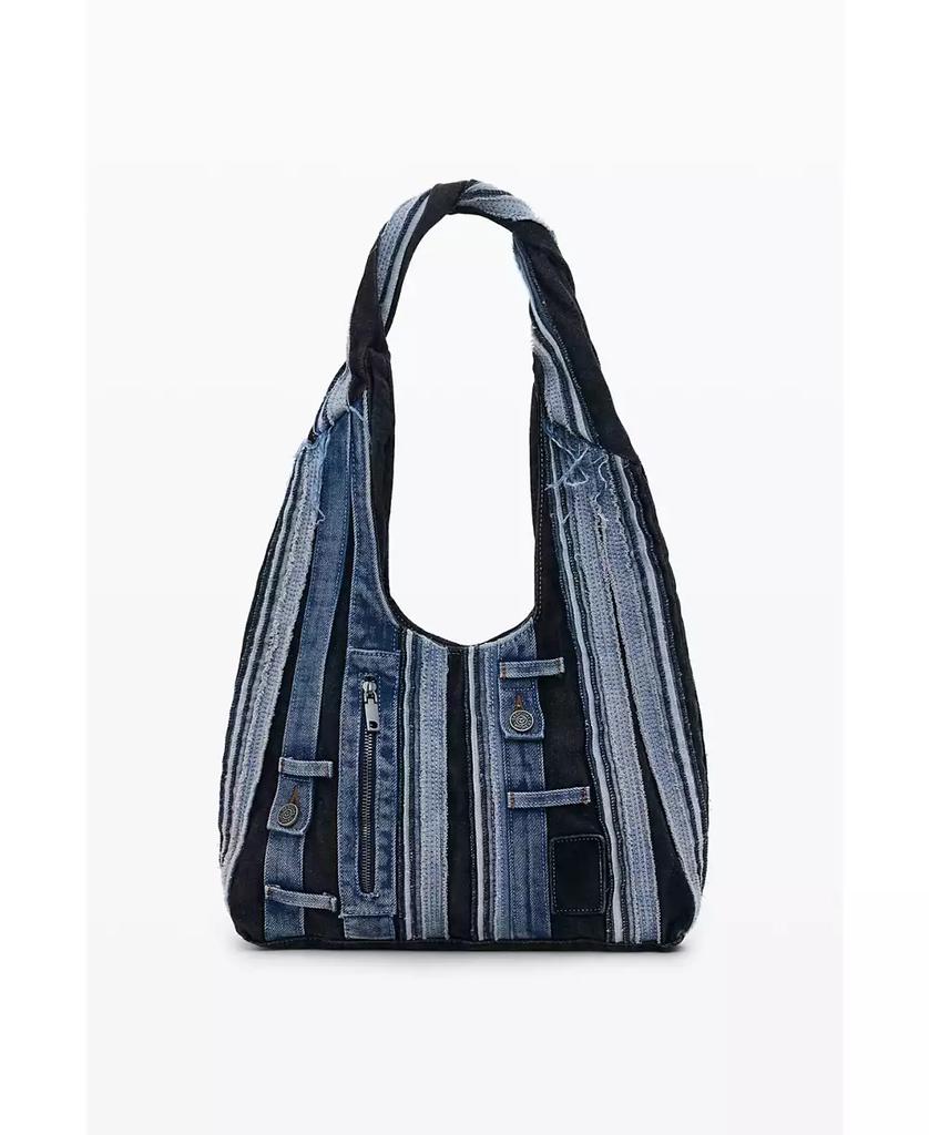 Desigual Women's Medium oval denim patch bag