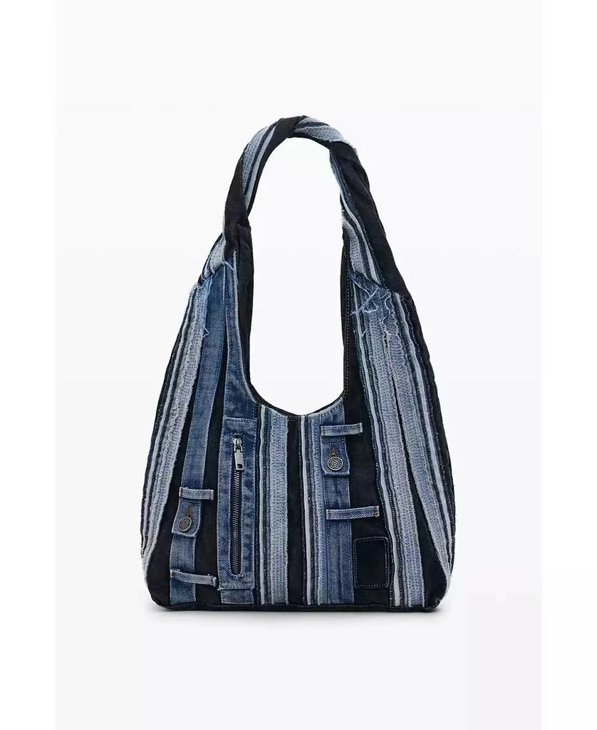Desigual Women's Medium oval denim patch bag 1