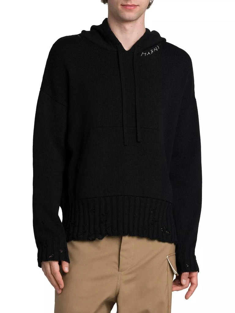 Marni Distressed Hooded Sweater 3