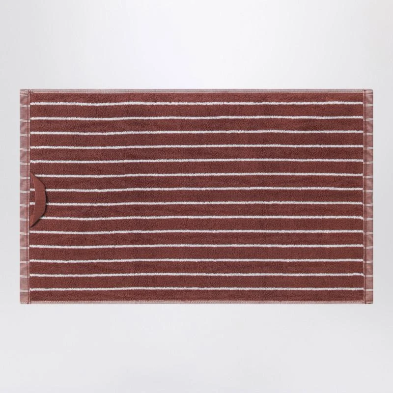 Tekla Striped reddish-brown guest towel 30x50 cm 2
