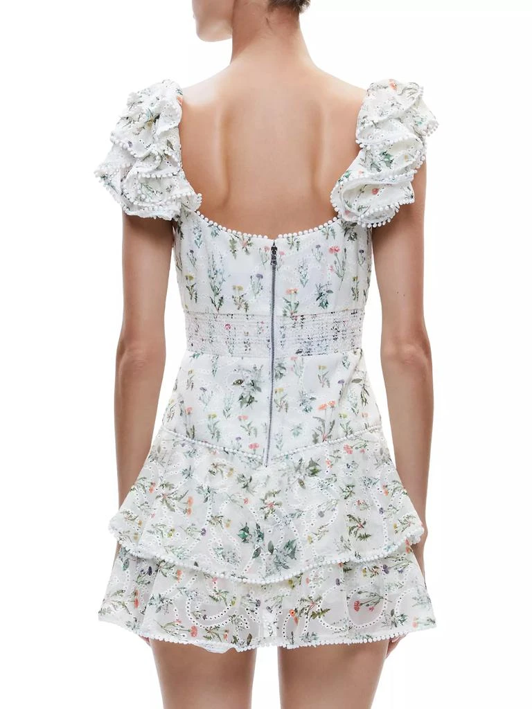 Alice + Olivia Hartford Floral Eyelet Romper 4