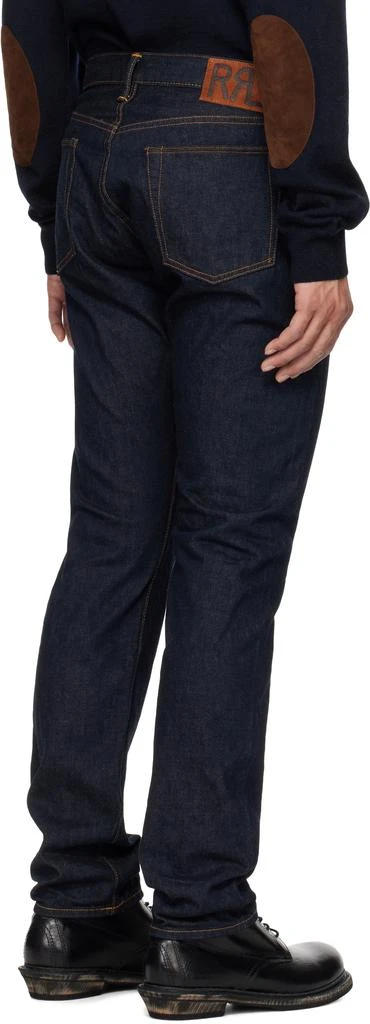 RRL Navy Slim Fit Once-Washed Selvedge Jeans 3