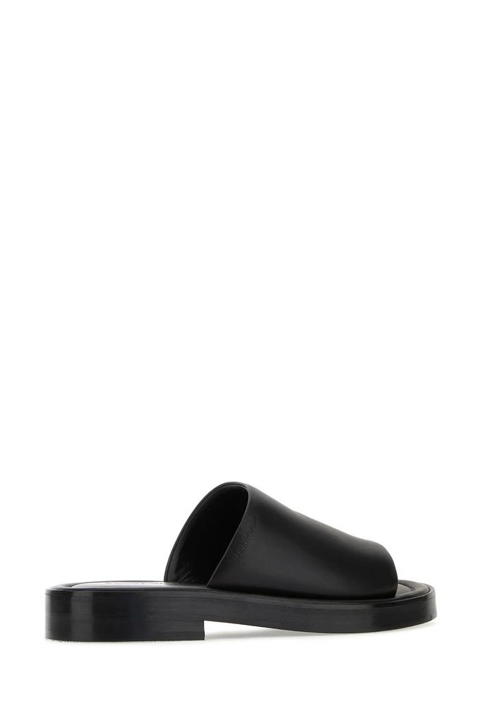 Salvatore Ferragamo Black nappa leather slippers 2