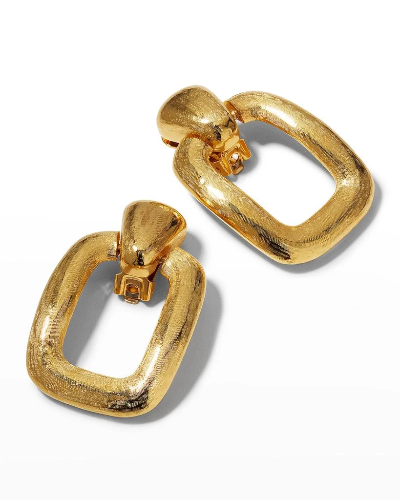 BEN-AMUN 24k Gold Electroplate Rectangular Drop Earrings 3