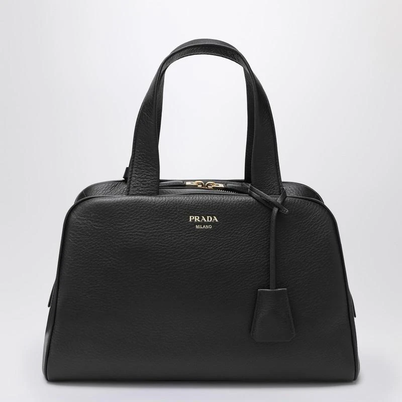 Prada Large black leather satchel bag 1