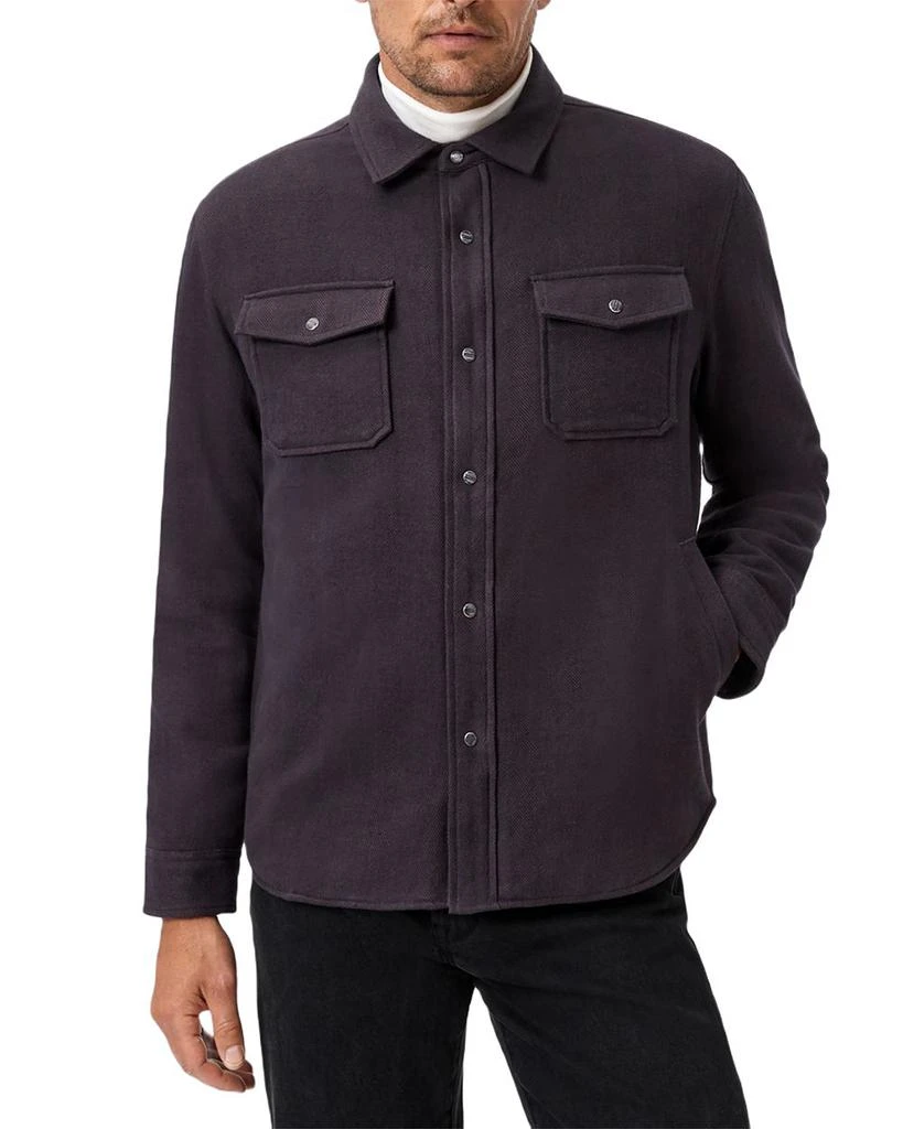 John Varvatos Jameson Herringbone Snap Button Long Sleeve Shirt 1